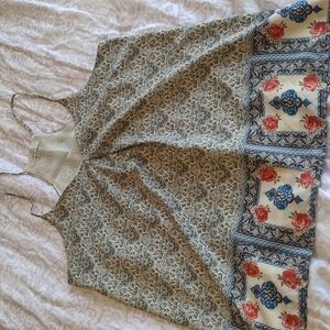 Floral Print‎ Cami Top Sleeveless Casual Blouse Summer Tank Top Size S